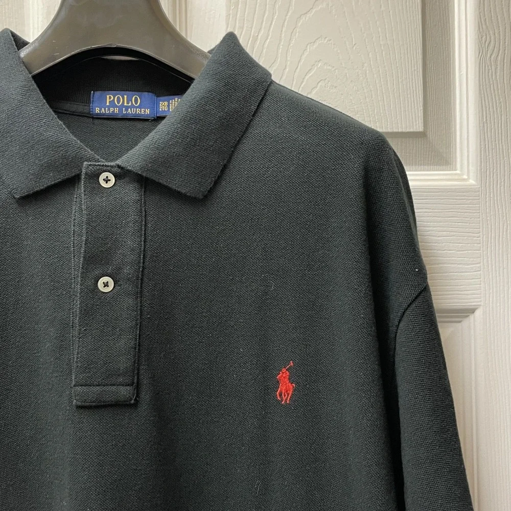 Polo Ralph Lauren‎ Men's 2XB Striped Polo Red Embroidered Pony Preppy Classic